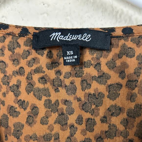 Madewell Wrap Leopard Mini Dress size XS - Picture 5 of 8